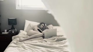 camera catches my roommate watching porn and orgasming